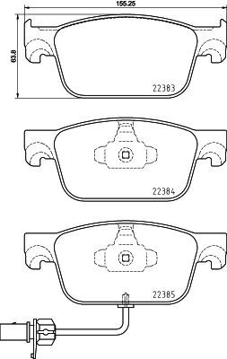 Колодки передние AUDI A4(B9)/A5 II 2017-> BREMBO P85153