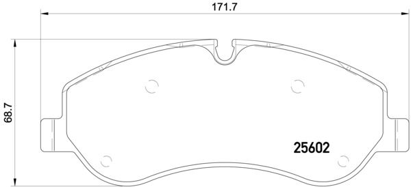 Колодки передние FORD Transit Tourneo Custom 12->/Transit 14-> BREMBO P 24 152