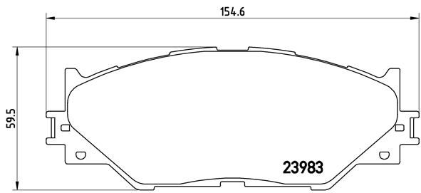 Колодки передние LEXUS IS 250-220D/250C BREMBO P83074