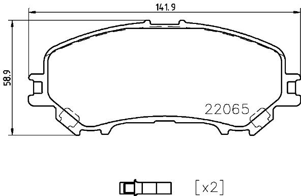 Колодки передние NISSAN Qashqai (J11) 13->/X-Trail (T32) 14-> BREMBO P56099