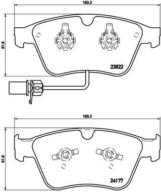 Колодки тормозные BENTLEY CONTINENTAL 05- передние BREMBO P 05 003