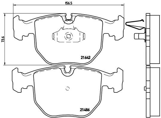 Колодки тормозные передние BREMBO P 06 021