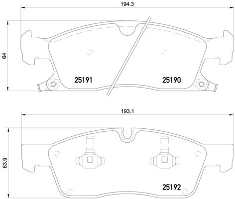 Колодки тормозные передние BREMBO P37017