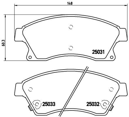 Колодки тормозные передние BREMBO P59076