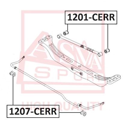 Сайлентблок задней подвески KIA CERATO I 2004-2009 ASVA 1201-CERR