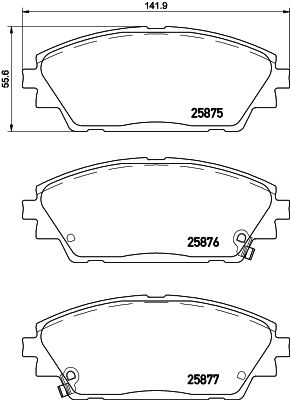 Колодки передние MAZDA 3 III 2013-> BREMBO P49050