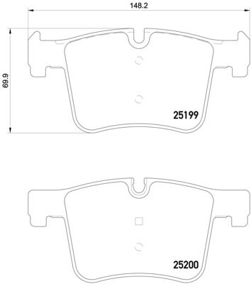 Колодки тормозные BMW 1 F20/3 F30/X3 F25 10 передние BREMBO P06075