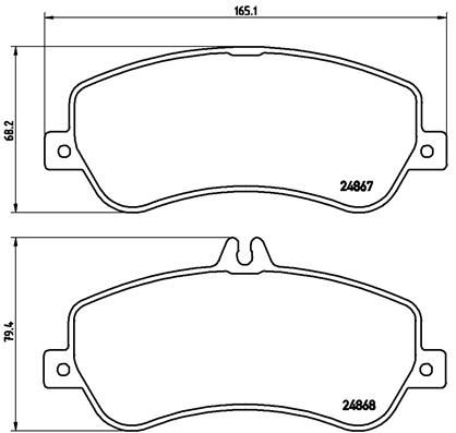 Колодки тормозные передние BREMBO P50086