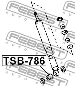 Втулка заднего амортизатора TOYOTA COROLLA AE10#,CE10#,EE10# 1991.06-2002.06 [ FEBEST TSB-786