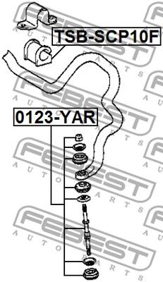 Втулка переднего стабилизатора d21 CHERY TIGGO 5 T21 2014- FEBEST TSB-SCP10F