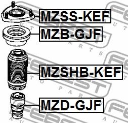 Отбойник переднего амортизатора MAZDA 6 GJ 2012-2016 FEBEST MZD-GJF