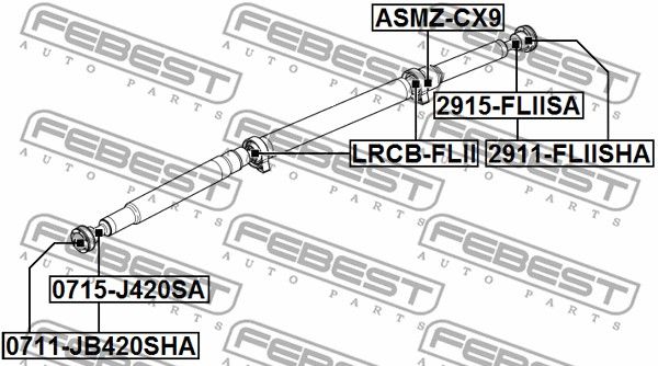 Подшипник подвесной карданного вала LAND ROVER FREELANDER II 2006-2014 FEBEST LRCB-FLII