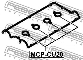 Прокладка свечного колодца MITSUBISHI LANCER,LANCER CEDIA FEBEST MCP-CU20