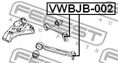 Пыльник шаровой опоры (верхний рычаг) AD VW верх перед кроме A8 FEBEST VWBJB-002