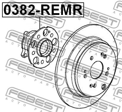 Ступица задняя в сборе L=R HONDA CRV III 2.0/2.4L all 07-> FEBEST 0382-REMR