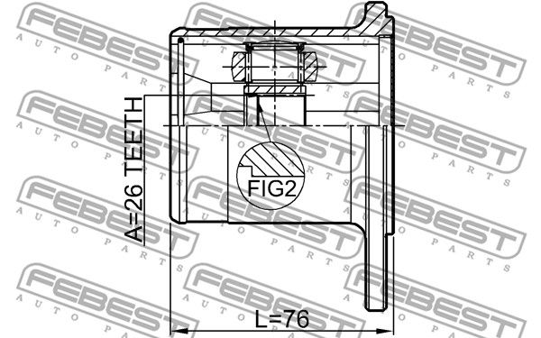 Шрус внутренний задний 26x105 SUZUKI SX4 RW415/RW416/RW419/RW420 2006-2013 FEBEST 0711-SX4R