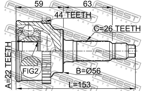 ШРУС наружный L,R FEBEST 0510-009A44