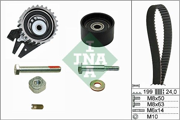 Ремкомплект ГРМ FIAT/GM/OPEL/SAAB mot.1,9CDTI/2,0CDTI INA 530 0562 10