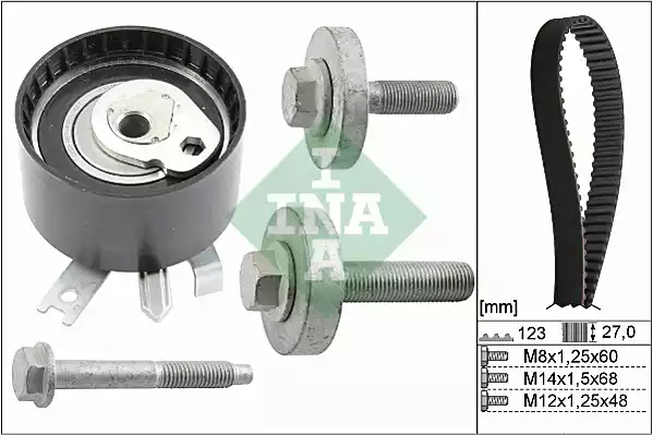 Ремкомплект ГРМ NISSAN/RENAULT mot.1,5DCI INA 530 0197 10