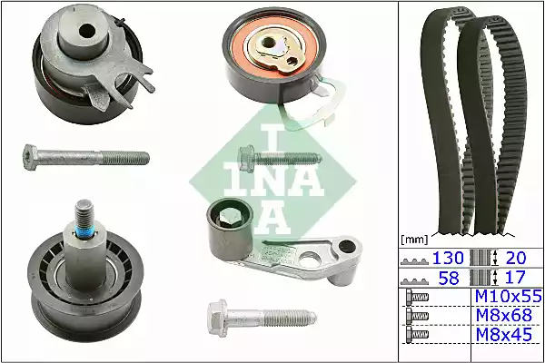 Ремкомплект ГРМ VW/SKODA INA 530 0089 10