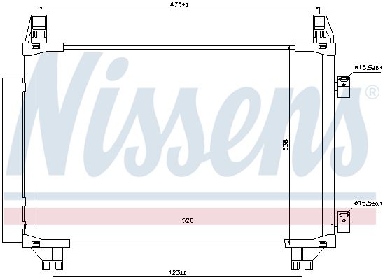 Радиатор кондиционера DAIHATSU Charade/TOYOTA Yaris II NISSENS 940050