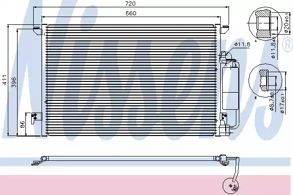 Радиатор кондиционера NISSENS 94675