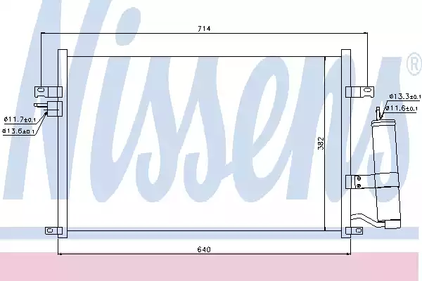 Радиатор кондиционера NISSENS 94725