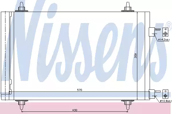 Радиатор кондиционера NISSENS 94758