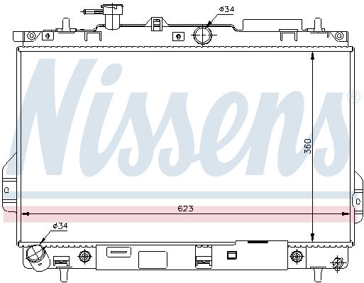 Радиатор основной HYUNDAI Matrix 01-> NISSENS 67480