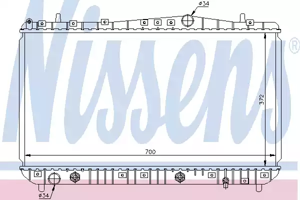 Радиатор основной NISSENS 61634