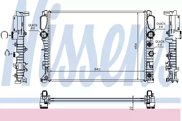 Радиатор основной NISSENS 62792A