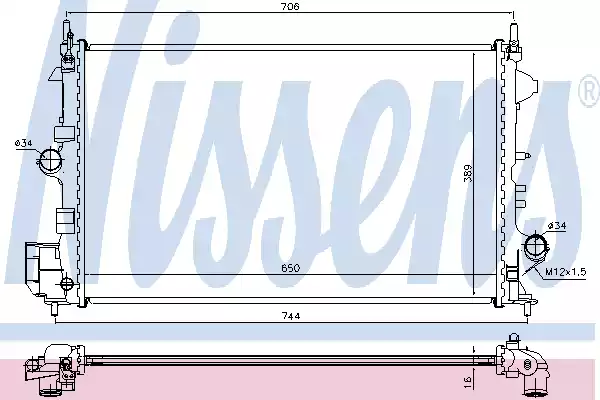 Радиатор основной NISSENS 63123
