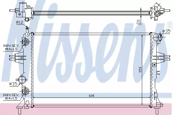 Радиатор основной NISSENS 632461