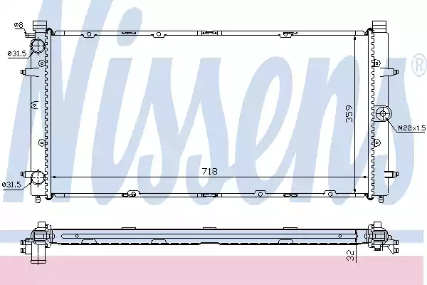 Радиатор основной NISSENS 65273A