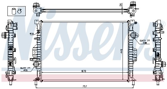 Радиатор основной NISSENS 65615A