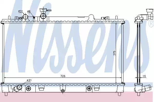 Радиатор основной NISSENS 68508