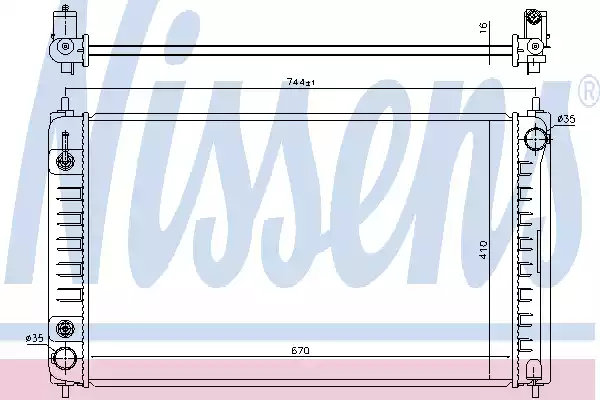 Радиатор основной NISSENS 68762