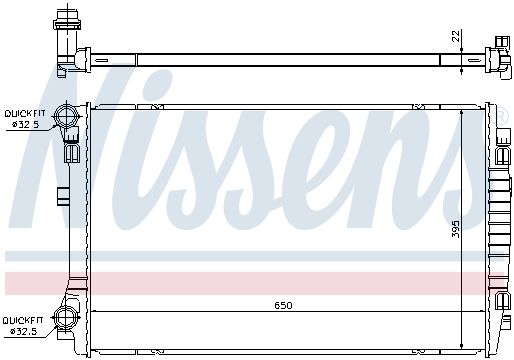 Радиатор основной VAG+Skoda 2012-> NISSENS 65303