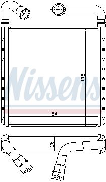 Радиатор отопителя салона SKODA Octavia III/VW Golf VII NISSENS 73943