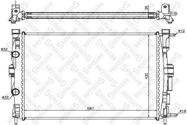 Радиатор основной STELLOX 1025183_SX