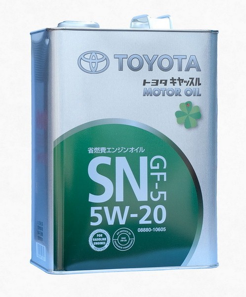 Масло моторное TOYOTA Motor Oil SN/GF-5 5W-20 синтетическое 4 л 08880-10605