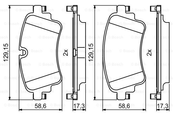 0 986 494 833_колодки дисковые задн.!\ Audi Q7 (4M) 15>