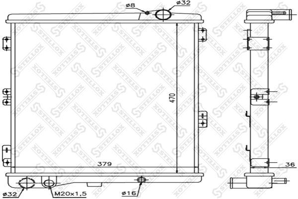 10-25080-SX_радиатор системы охлаждения!\ Audi 80/90 1.9-2.3 & Quattro 80>