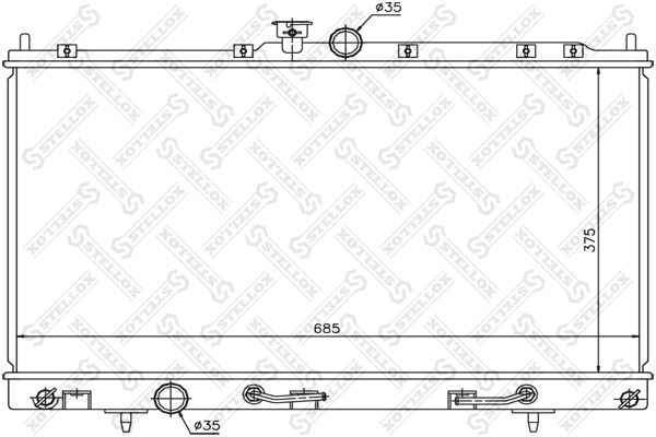 10-25169-SX_радиатор системы охлаждения! АКПП\ Mitsubishi Lancer 1.3/1.6/2.0 02>