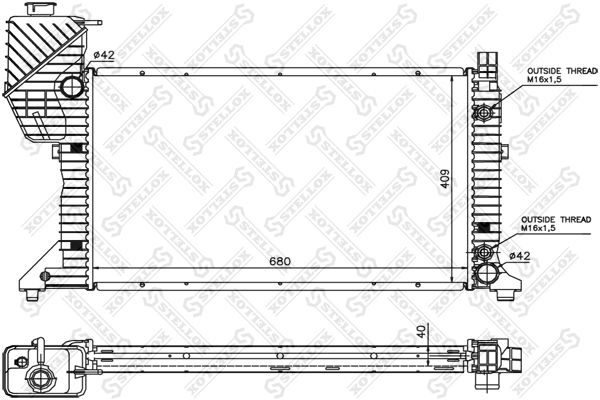 10-25260-SX_радиатор системы охлаждения! АКПП\ MB Sprinter 901/902/903/904 95-06