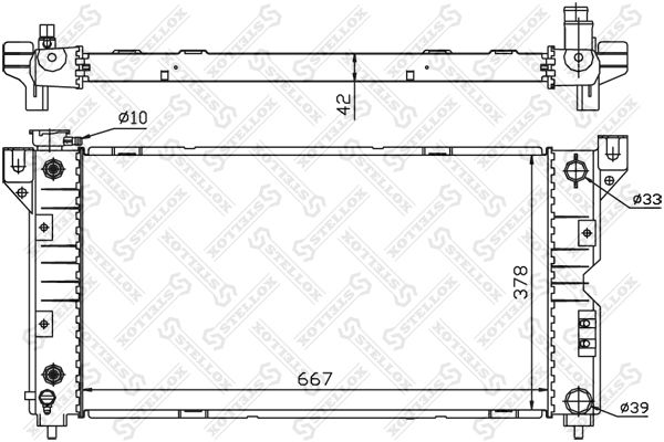 10-25283-SX_радиатор системы охлаждения!\ Chrysler Voyager 2.0-3.8 96-01