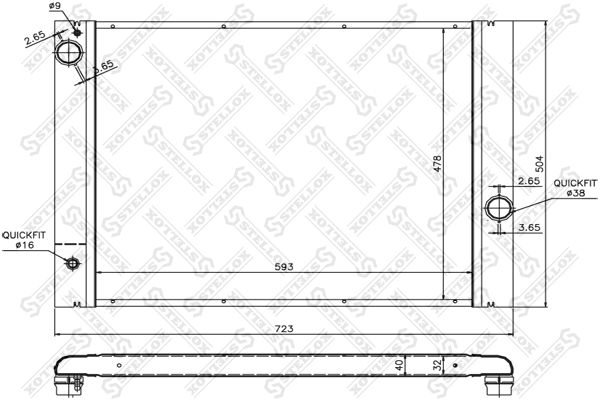 10-25336-SX_радиатор системы охлаждения! АКПП\ BMW E60/E61/E65/E66 03>