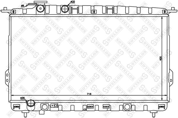 10-25344-SX_радиатор системы охлаждения! МКПП\ Hyundai Sonata 2.0/2.4/2.5 16V 98-01