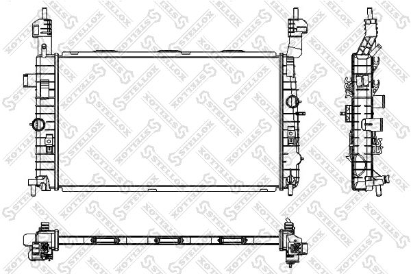 10-25350-SX_радиатор системы охлаждения!26мм\ Opel Meriva 1.4/1.6/1.8 03>