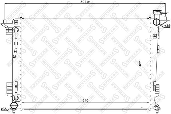 10-25465-SX_радиатор системы охлаждения! АКПП\ Hyundai ix35, Kia Sportage 2.0i/2.4 09>